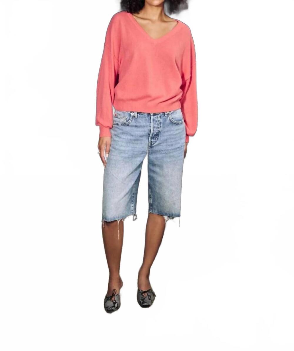 NEW COLORUSH abby reversible jumper in cerise